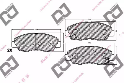 Комплект тормозных колодок DJ PARTS BP1114